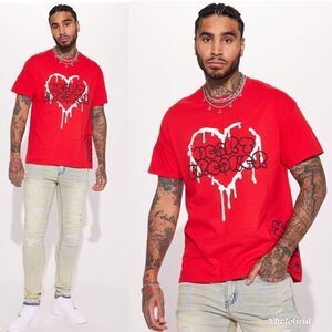 Red Heart Graphic Men's Shirt